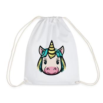 Einhorn - Turnbeutel - Weiß - Vorne