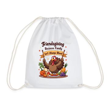 Friendsgiving Family - Turnbeutel - Weiß - Vorne