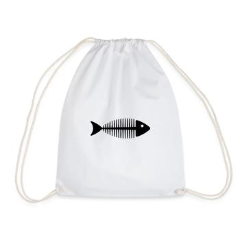 Fisch - Turnbeutel - Weiß - Vorne