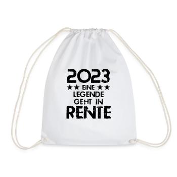 2023 eine Legende geht in Rente - Turnbeutel - Weiß - Vorne
