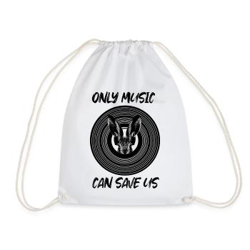 Only Music can save us - Drawstring Bag - white - Front