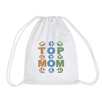 TOP-MAMA-TOP-MOM - Turnbeutel - Weiß - Vorne