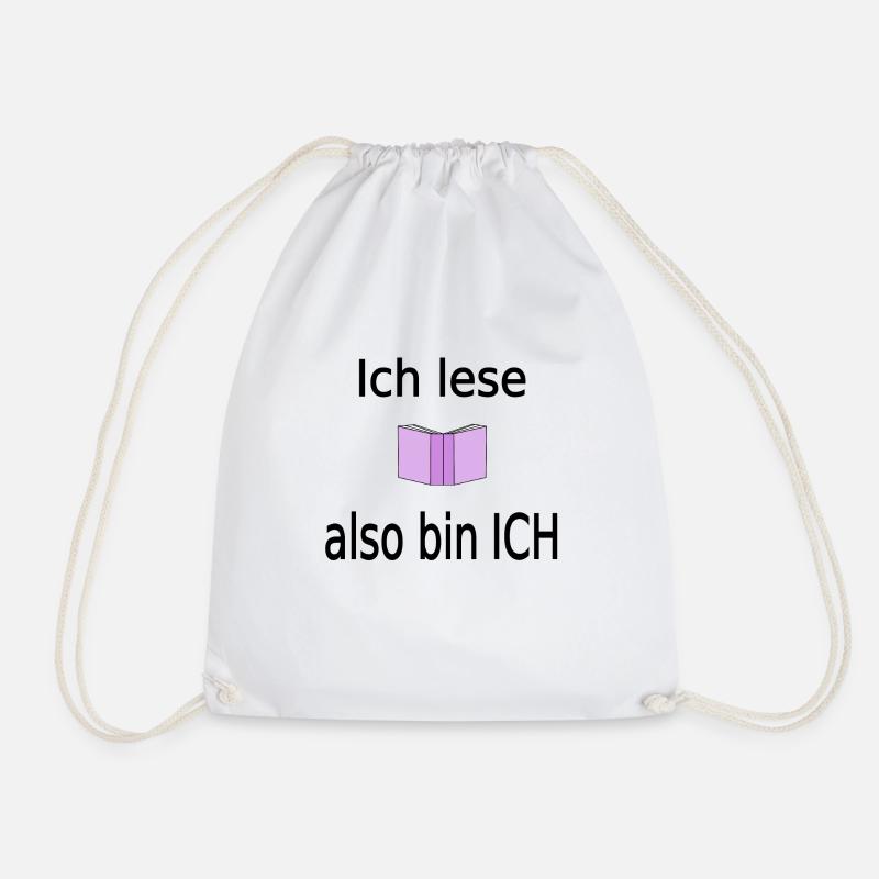 Ich lese also bin ich - Turnbeutel - Weiß