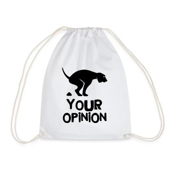 Your opinion - Drawstring Bag - white - Front