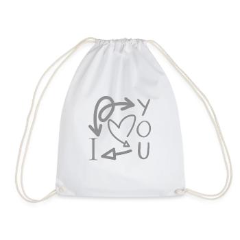I love you - Sac de sport léger - blanc - Devant