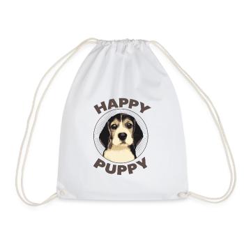 Dog - Drawstring Bag - white - Front