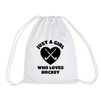 Juste une fille qui aime le hockey. - Sac de sport léger - blanc - Devant