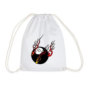 8 Ball - BALL POOL - Drawstring Bag - white - Front