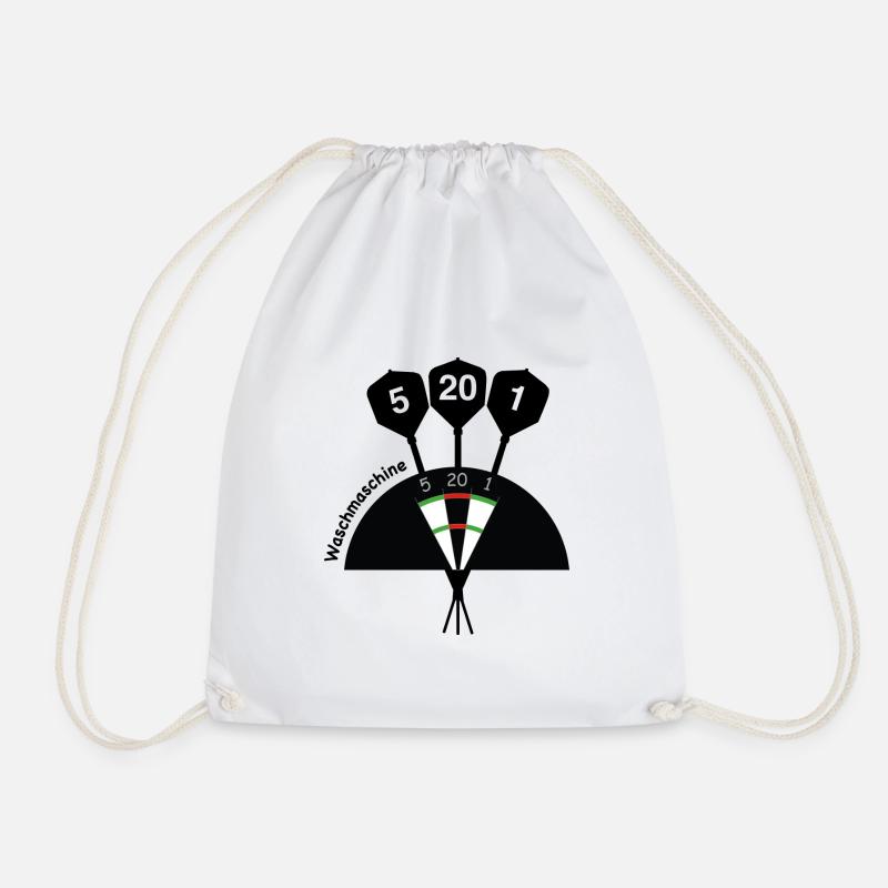 Machine à laver - Fléchettes - Fléchettes - Sac de sport léger - blanc