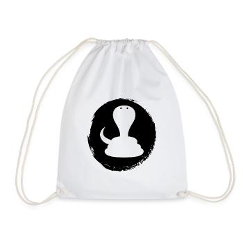 Snake Cobra Rattlesnake - Drawstring Bag - white - Front