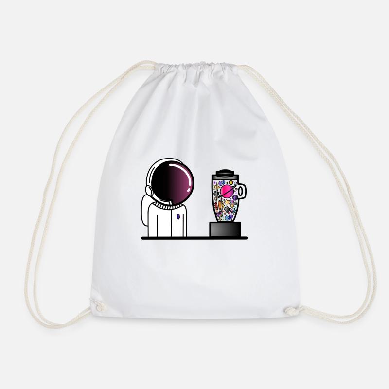 The urge to mix the universe - Drawstring Bag - white