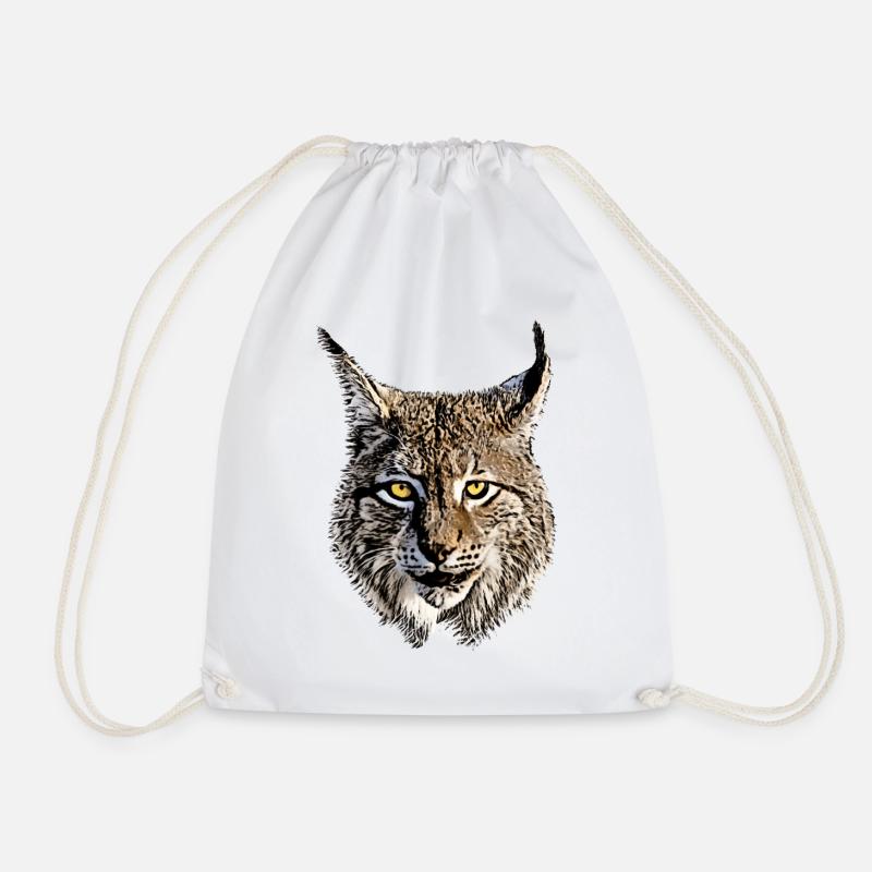 Lynx chat sauvage prédateur Lynx - Sac de sport léger - blanc