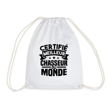 Certifié meilleur chasseur du monde - Sac de sport léger - blanc - Devant