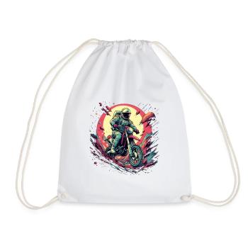 Moto sur la lune - Sac de sport léger - blanc - Devant