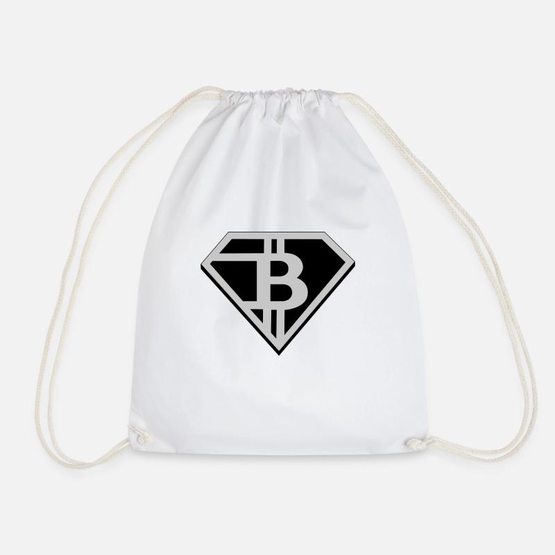 Bitcoin Design Logo - Turnbeutel - Weiß