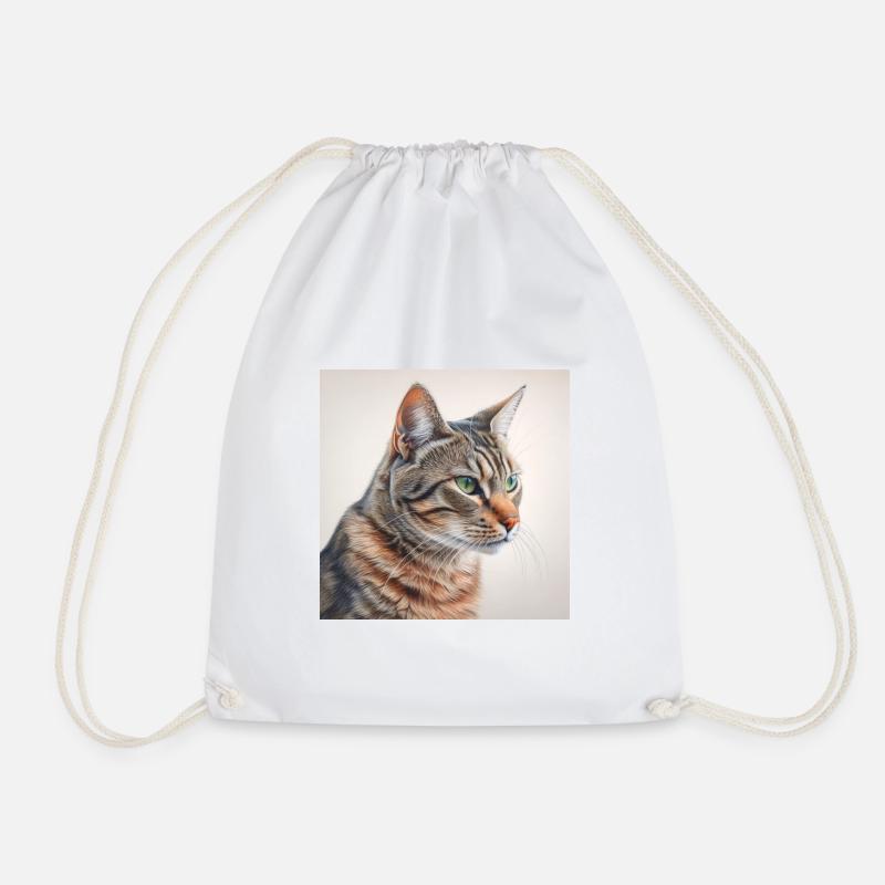 Chat - Sac de sport léger - blanc