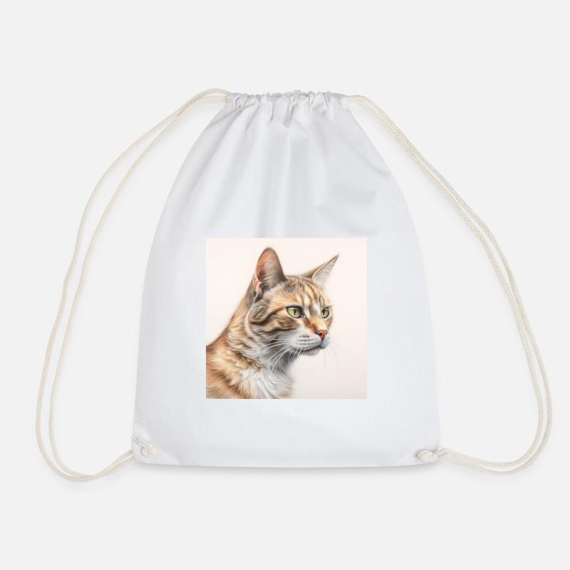 Chat - Sac de sport léger - blanc