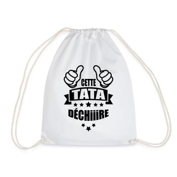 cette tata déchire - Sac de sport léger - blanc - Devant