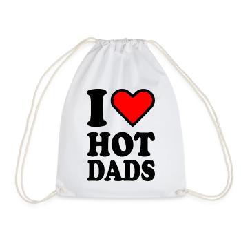 I love hot dads - Turnbeutel - Weiß - Vorne