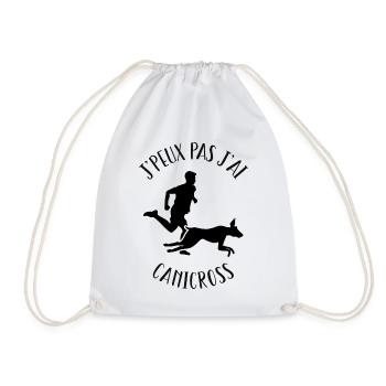 J'peux Pas J'ai Canicross, Humour Canicross - Sac de sport léger - blanc - Devant