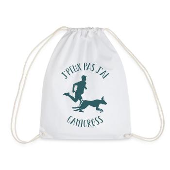 J'peux Pas J'ai Canicross, Humour Canicross - Sac de sport léger - blanc - Devant