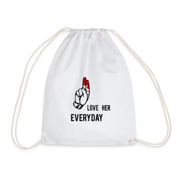 Couple couple relationship funny love meme - Drawstring Bag - white - Front