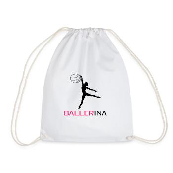 Frauen Basketball Ballerina Baller basketballer - Turnbeutel - Weiß - Vorne