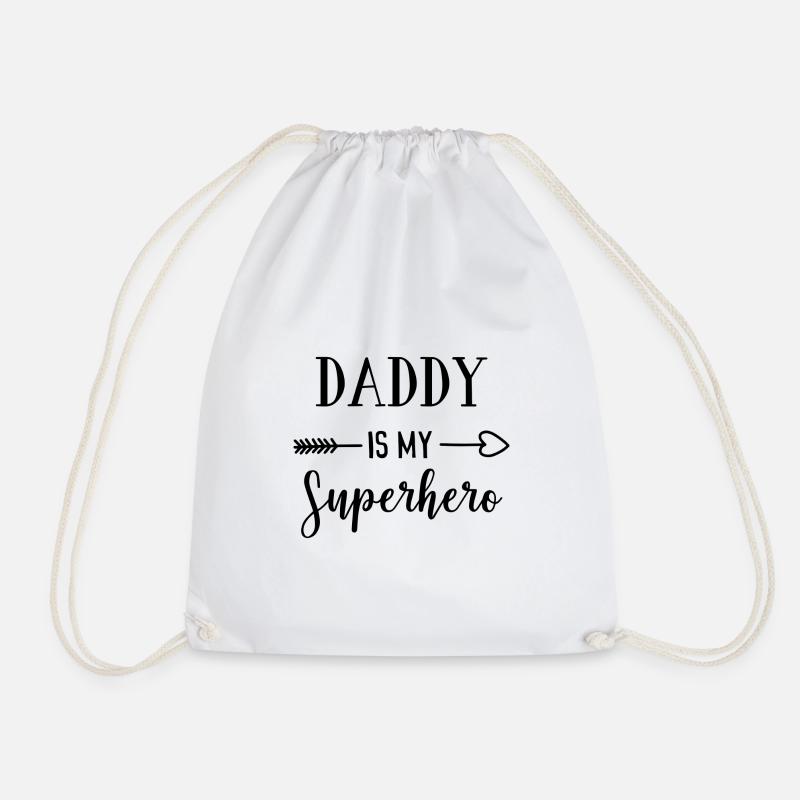 Daddy Is My Superhero - Turnbeutel - Weiß