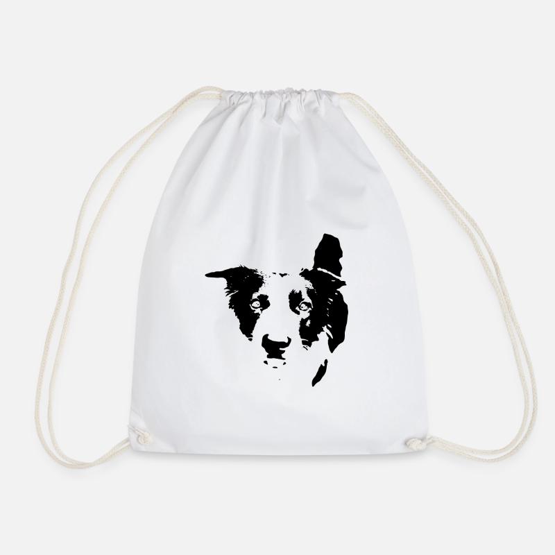 Border collie - Sac de sport léger - blanc