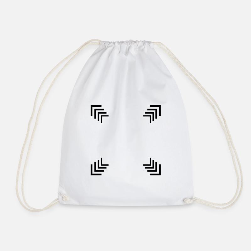 Square of several corners - Drawstring Bag - white