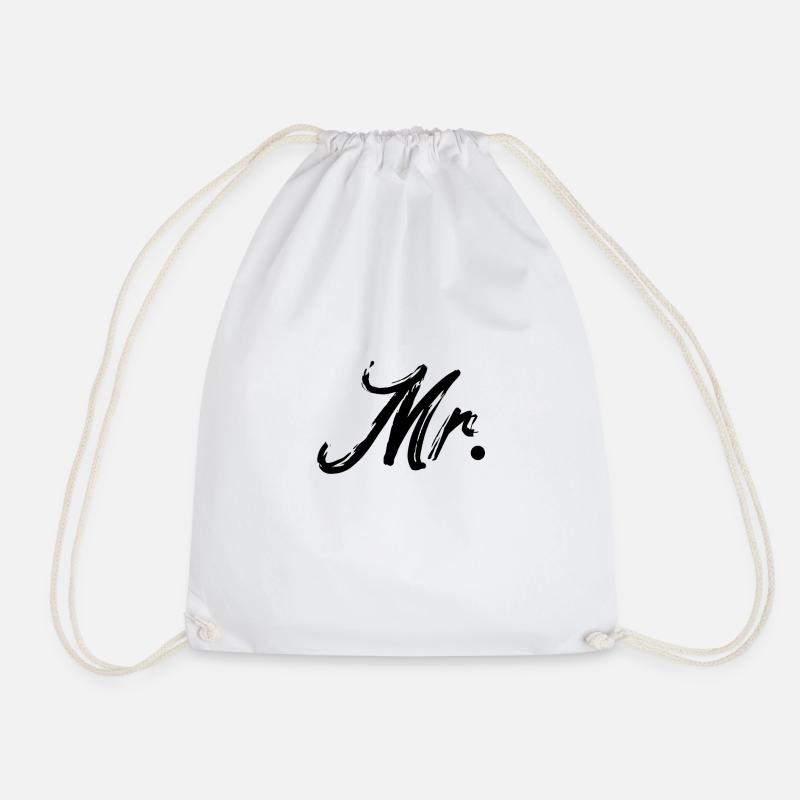 Mr. - Drawstring Bag - white