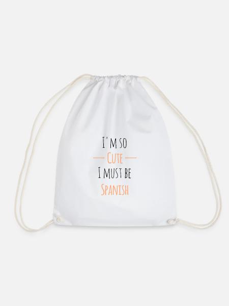 Spanisch Spanien Spanier Land Baby Spruch Geschenk - Turnbeutel - Weiß