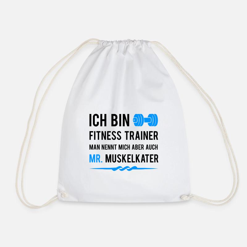 Fitnesstrainer - Turnbeutel - Weiß