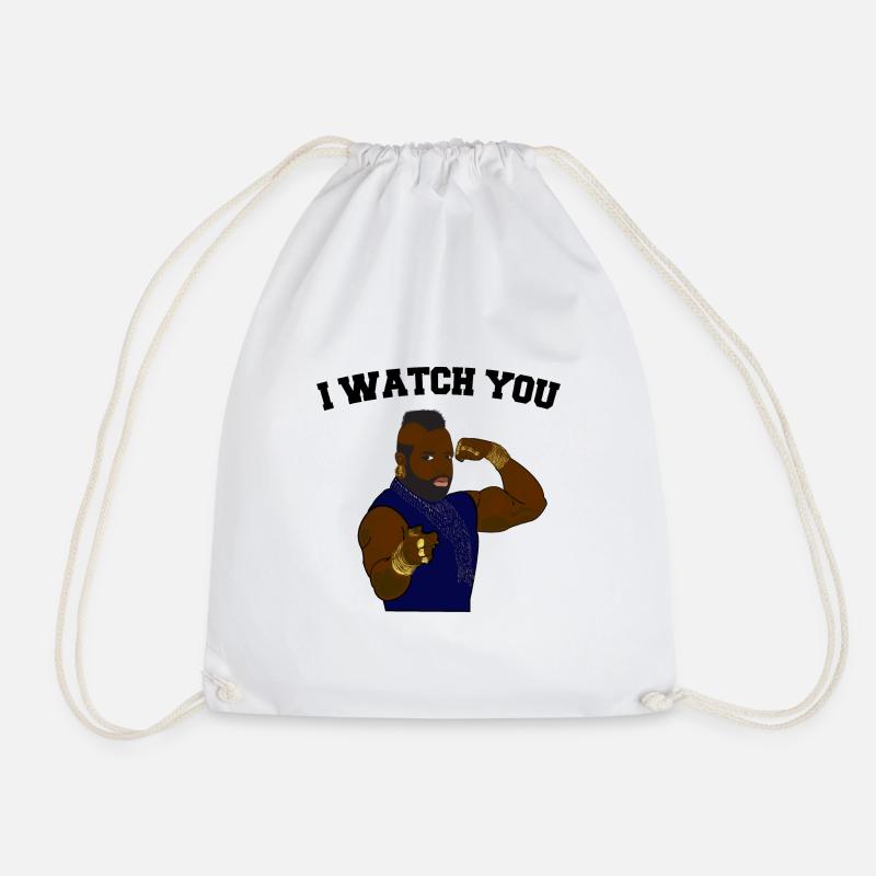 Barracuda - I watch you - Drawstring Bag - white