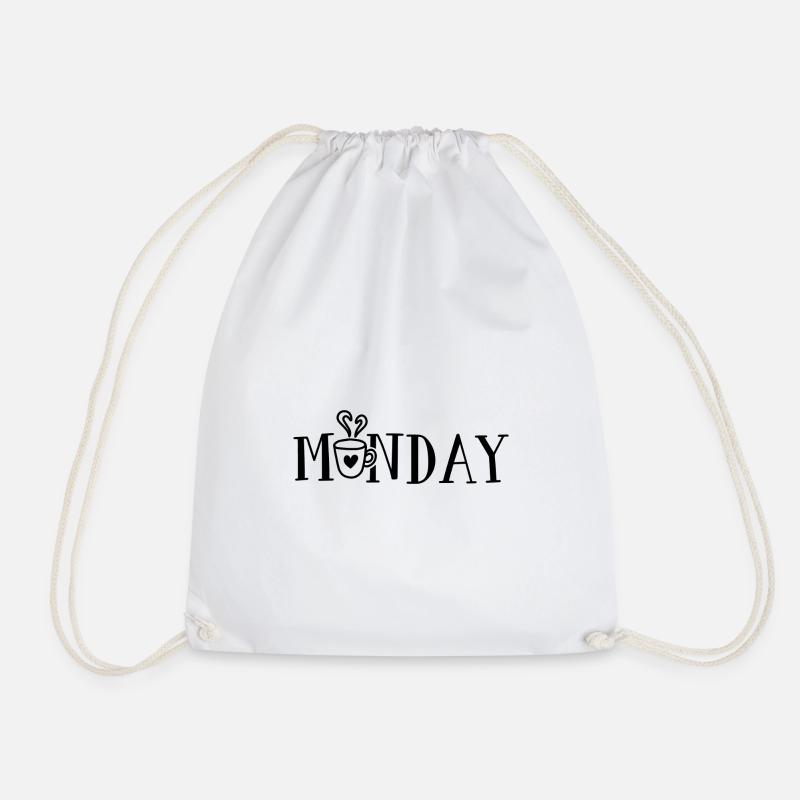 Monday - Drawstring Bag - white