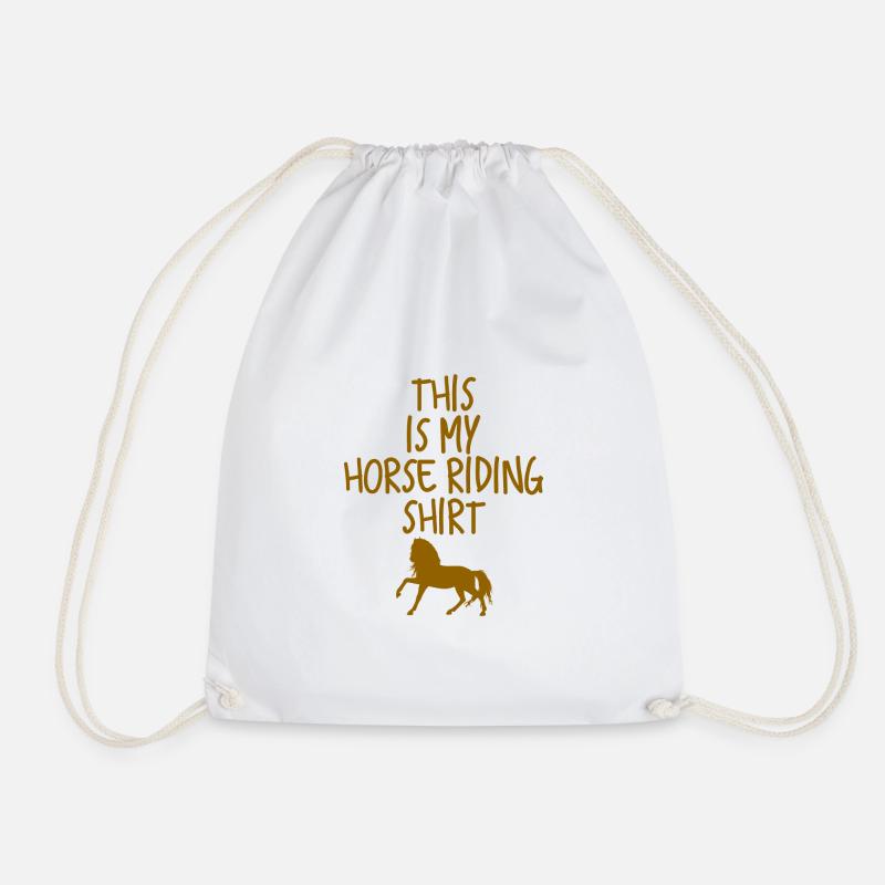 horse - Drawstring Bag - white