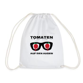 tomatoes on the eyes - Drawstring Bag - white - Front