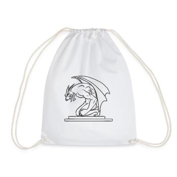 Gargoyles from the side - Drawstring Bag - white - Front