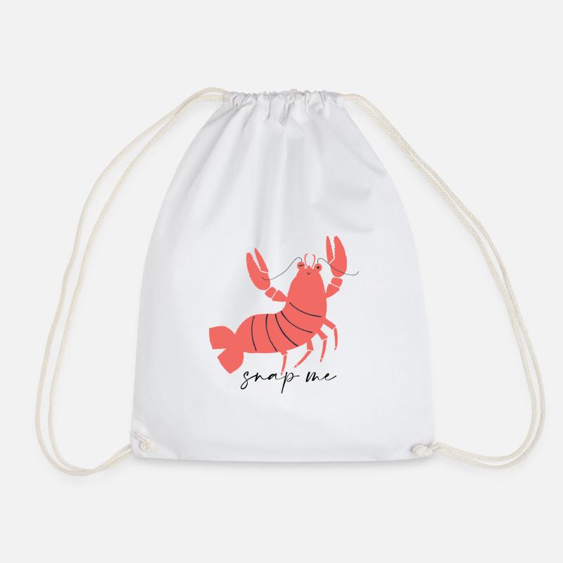 Lobster - lobster - Drawstring Bag - white