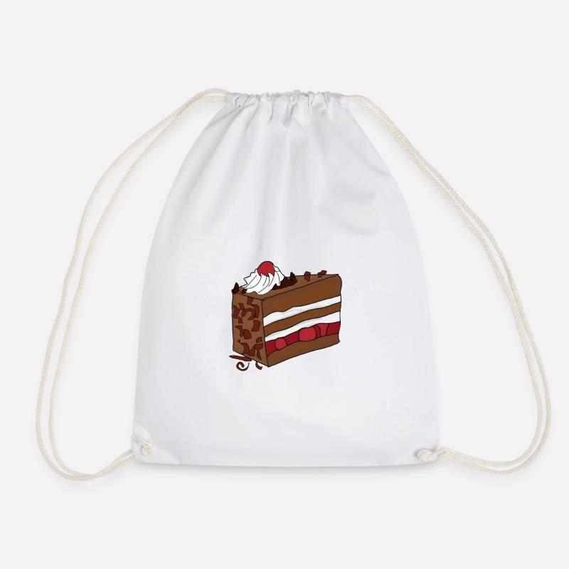Schwarzwälderkirsch Torte Kuchen Kirsche cake - Turnbeutel - Weiß