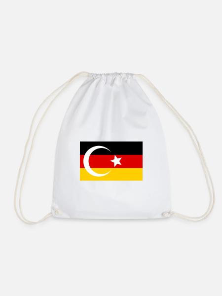Deutschland Türkei Flagge Geschenkidee - Turnbeutel - Weiß