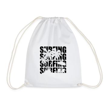 Surfing any day - Drawstring Bag - white - Front