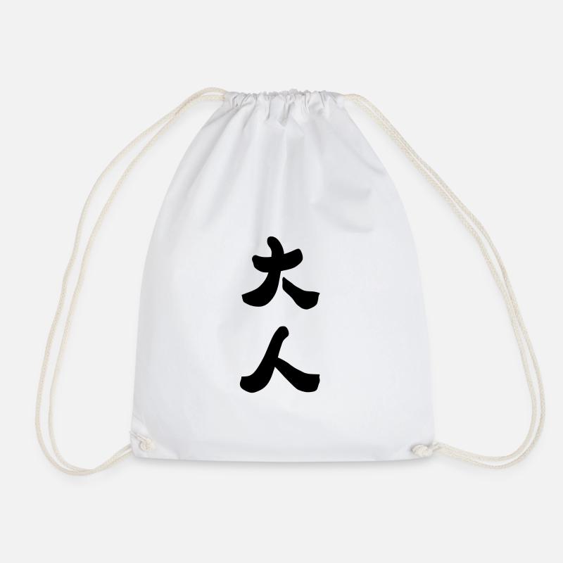 Grown up - Drawstring Bag - white