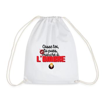 Casse toi tu pues et marche à l'ombre - Sac de sport léger - blanc - Devant