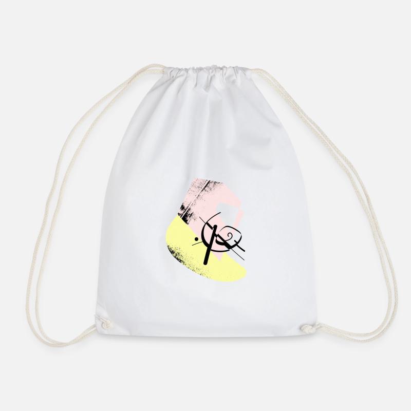Hip abstract, geometric shapes & shapes - Drawstring Bag - white