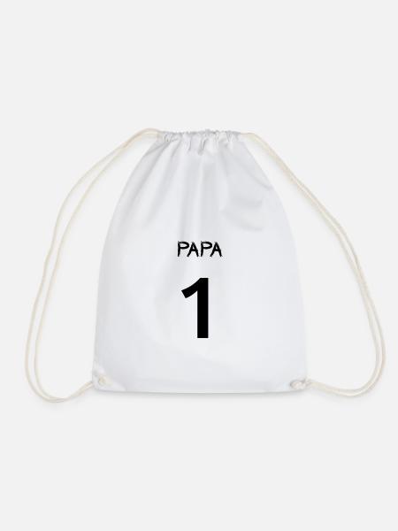 Papa Nr. 1 bester papa der welt Geschenk Vatertag - Turnbeutel - Weiß