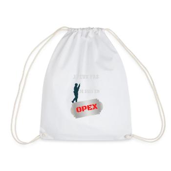 J'peux pas je suis en OPEX - Sac de sport léger - blanc - Devant