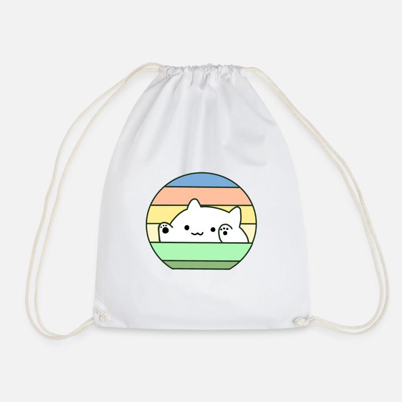 Bongo Cat 3 - Turnbeutel - Weiß