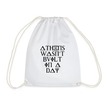 Athens wasn't built in a day Geschenkidee - Turnbeutel - Weiß - Vorne