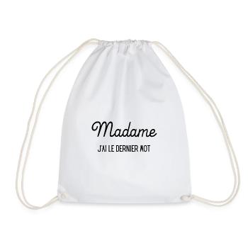 Monsieur Madame: madame j'ai le dernier mot - Sac de sport léger - blanc - Devant